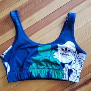 ADIDAS | Originals Floral Sports Bra Peony Blue